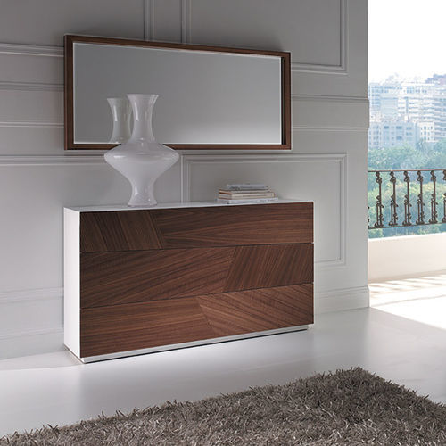 Cassettone contemporaneo - ÁFRICA - MEGAMOBILIARIO - impiallacciato in legno / 3 cassetti / bianco