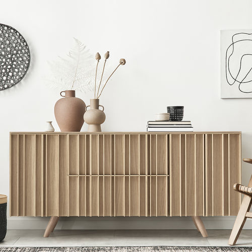Credenza contemporanea - CREA - MEGAMOBILIARIO - in legno / con 4 gambe / incolore