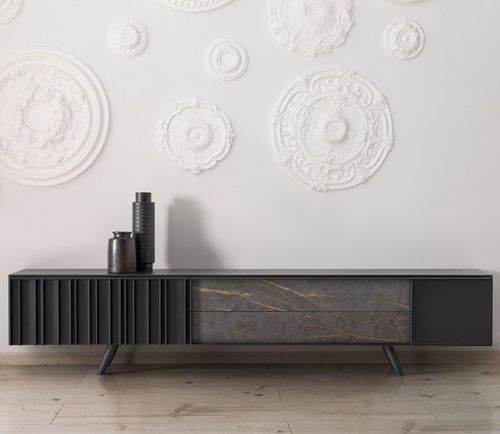 Mobile porta TV contemporaneo - CREA - MEGAMOBILIARIO - lowboard / con cassetti / in legno