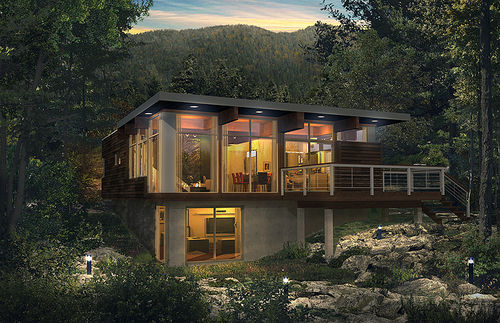 Casa prefabbricata - NATUR-A - Industries Bonneville - contemporanea / a due piani