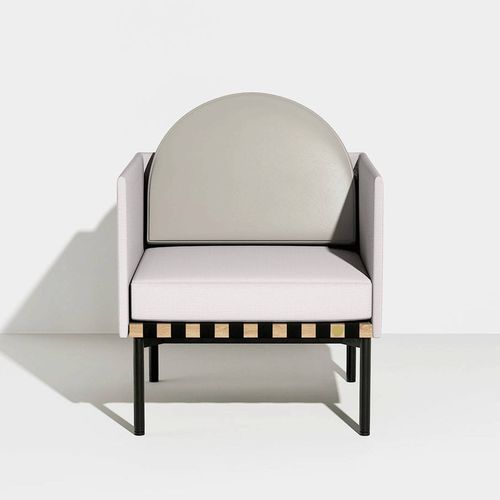 Poltrona contemporanea - GRID - Petite Friture - in tessuto / in pelle / in legno