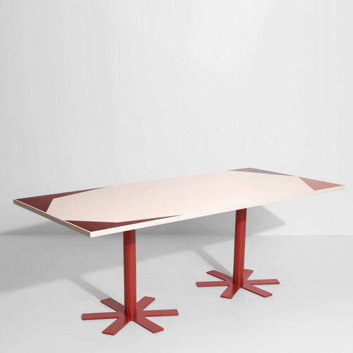 Tavolo contemporaneo - Parrot - Petite Friture - in legno / con supporto in metallo / rettangolare