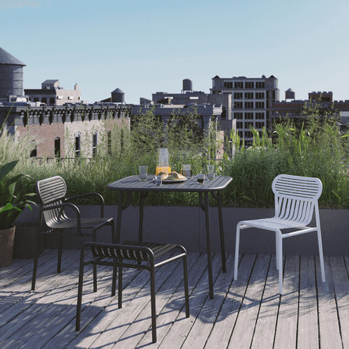Sedia da giardino contemporanea - WEEK-END - Petite Friture - da esterno / da interno / in alluminio