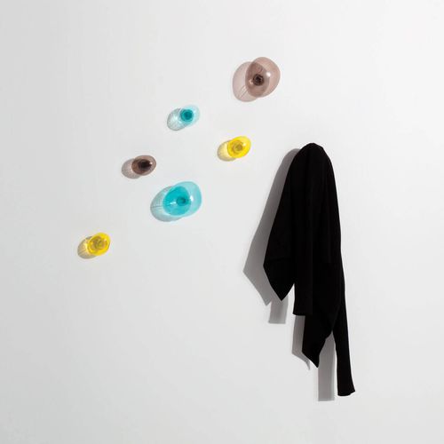 Appendiabiti da parete contemporaneo - BUBBLE - Petite Friture - in acciaio / in vetro soffiato / individuale