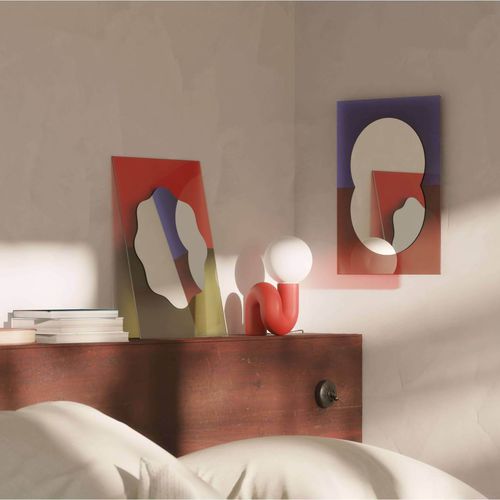 Specchio a muro - Wander - Petite Friture - contemporaneo / rettangolare / blu