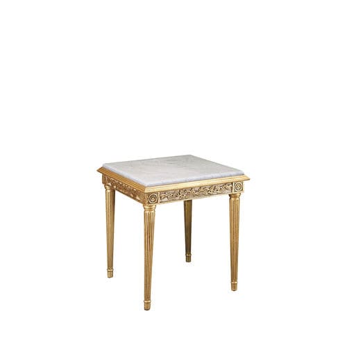 Tavolo d'appoggio in stile - MARIA - Colección Alexandra - in marmo / con supporto in legno / quadrato
