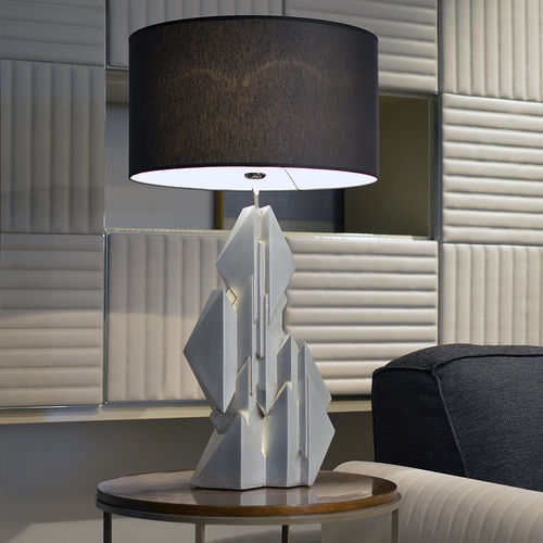 Lampada da tavolo - Colección Alexandra - in ceramica / in pelle / contemporanea