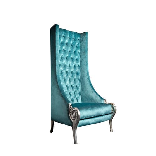 Poltrona classica - TROYANO - Colección Alexandra - in pelle / con schienale alto / personalizzabile