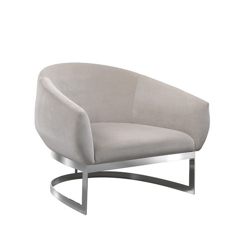 Poltrona contemporanea - PAUL - Colección Alexandra - in tessuto / in metallo cromato / personalizzabile