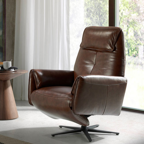 Poltrona relax contemporanea - 5056  - Angel Cerdá - in pelle / in pelle di mucca / in pino