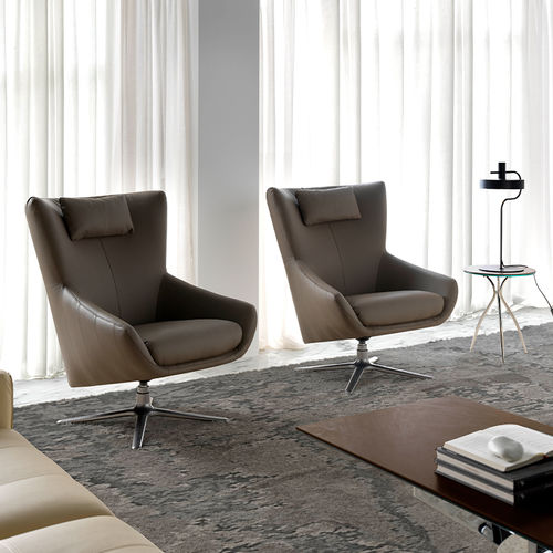 Poltrona contemporanea - 5044 - Angel Cerdá - in ecopelle / con cuscino rimovibile / con schienale alto
