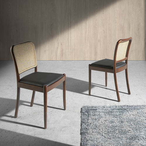 Sedia da pranzo contemporanea - 4094 - Angel Cerdá - da interno / in ecopelle / in rattan sintetico