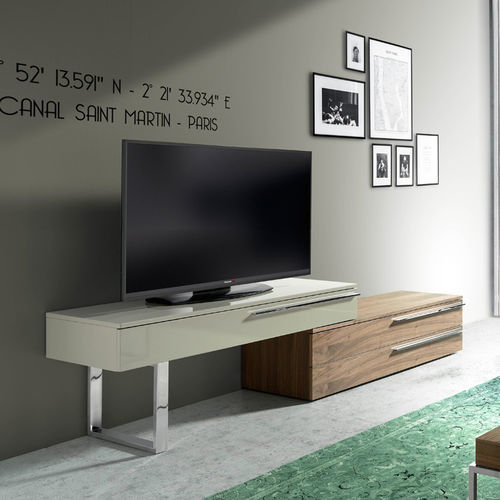 Mobile porta TV contemporaneo - 3081 - Angel Cerdá - con cassetti / in noce / in MDF laccato