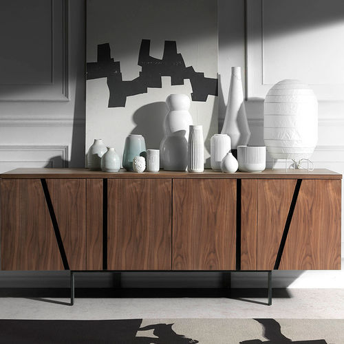 Credenza contemporanea - 3124 - Angel Cerdá - in noce / con 4 gambe / per hotel