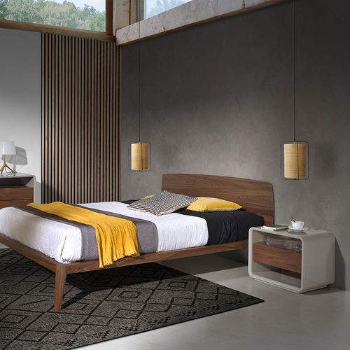 Comodino contemporaneo - 7134 - Angel Cerdá - in legno laccato / in noce / in MDF laccato