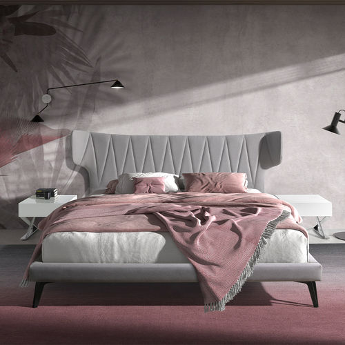 Letto matrimoniale - 7160 - Angel Cerdá - contemporaneo / imbottito / con testiera