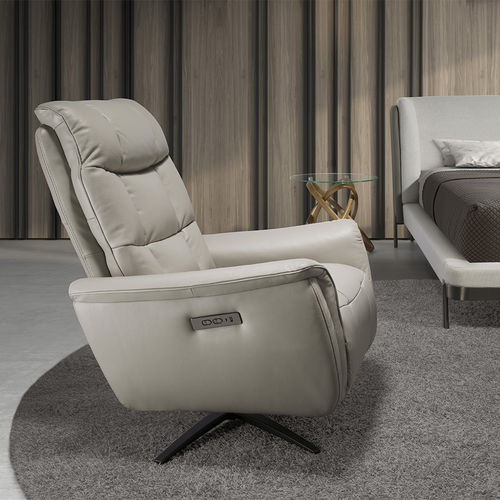 Poltrona relax contemporanea - 5114 - Angel Cerdá - in pelle / con poggiapiedi / reclinabile
