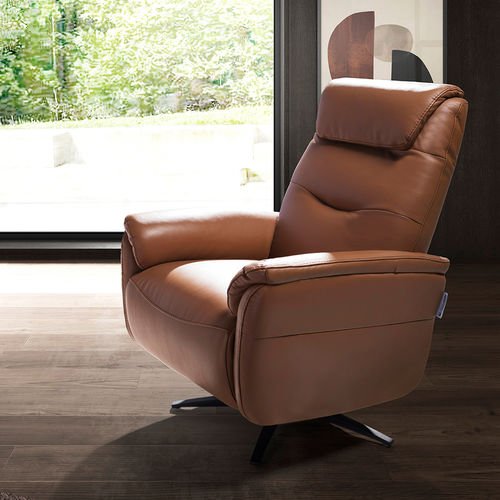 Poltrona relax contemporanea - 5115 - Angel Cerdá - in pelle / con poggiapiedi / reclinabile