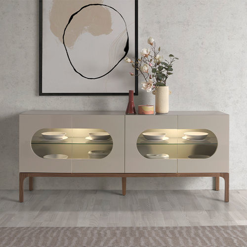 Credenza contemporanea - 3241 - Angel Cerdá - in legno / con rivestimento in vetro temperato / con illuminazione integrata