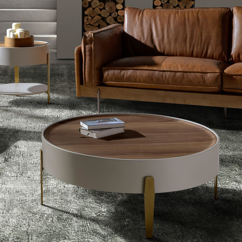 Tavolino basso contemporaneo - 2151 - Angel Cerdá - in noce / impiallacciato in legno / in MDF laccato