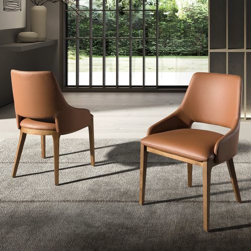 Sedia da pranzo contemporanea - 4156 - Angel Cerdá - da interno / in tessuto sintetico / in ecopelle