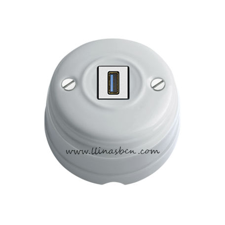 Presa USB - IDEAL - Llinàs BCN - da parete / non incassato / in porcellana