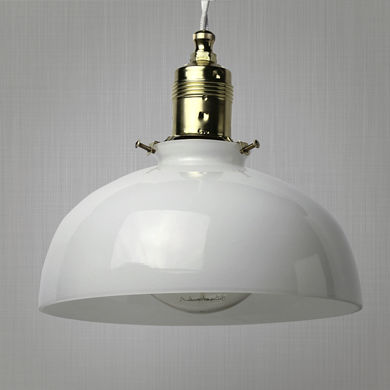 Lampada a sospensione - OVAL - Llinàs BCN - in vetro soffiato / in vetro opalescente / classica