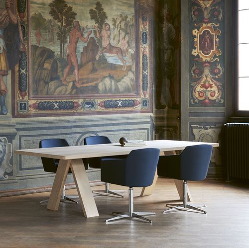 Tavolo contemporaneo - ARTFUL - SEGIS - in rovere / in MDF / con supporto in quercia