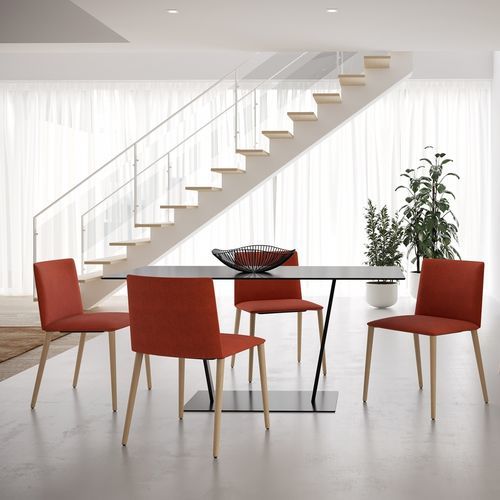 Sedia alta contemporanea - STAMP - SEGIS - da interno / in tessuto / in ecopelle