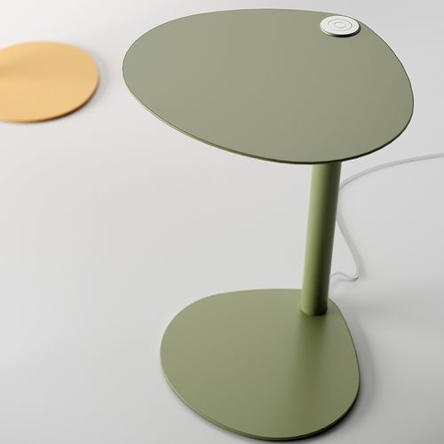 Tavolo d'appoggio contemporaneo - EASY BOY SMART - SEGIS - in metallo / con supporto in metallo / ovale