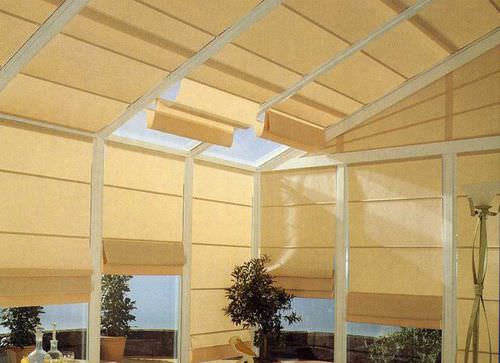 Tenda avvolgibile a pacchetto - Contrejour - per veranda / in tela