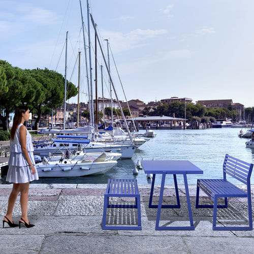 Tavolo da picnic contemporaneo - 026 - URBANTIME - in alluminio / con supporto in acciaio galvanizzato / rettangolare