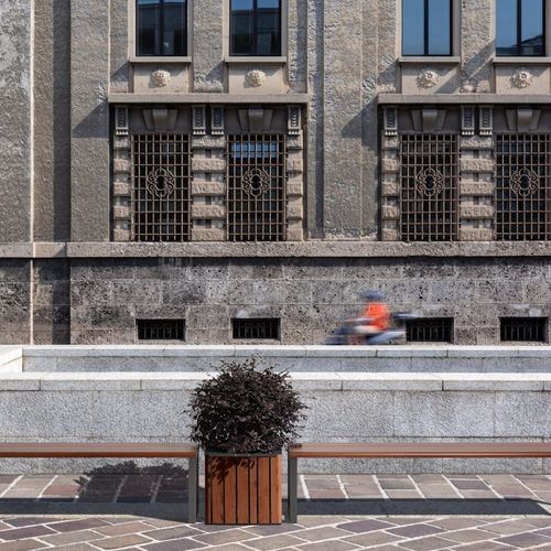 Fioriera in frassino - H24 - URBANTIME - in metallo / quadrata / modulabile