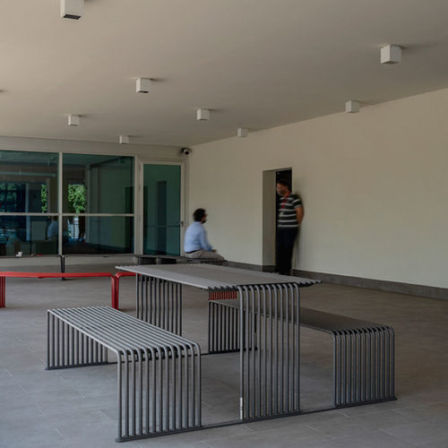 Tavolo da picnic contemporaneo - 015  - URBANTIME - in acciaio galvanizzato / in acciaio con rivestimento a polvere / con supporto in acciaio galvanizzato