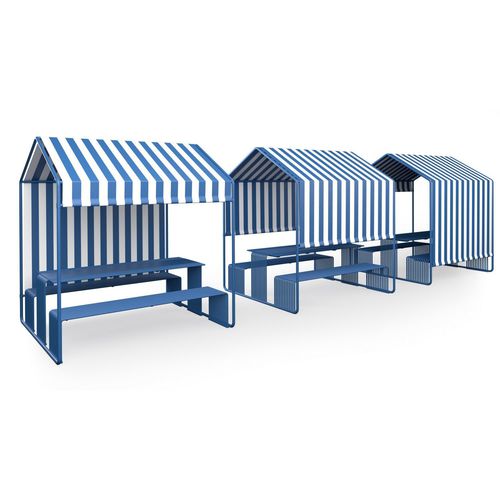 Tavolo da picnic contemporaneo - CABANA .015 - URBANTIME - in acciaio galvanizzato / in acciaio / in acciaio verniciato