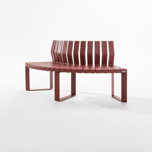 Panca per spazi pubblici contemporanea - W/BACKREST .080 - URBANTIME - in alluminio / con schienale / senza braccioli