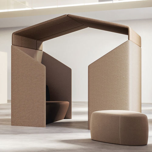 Isola di privacy per ufficio da 4 persone - ECO SENSES - FAMO - per riunioni / in tessuto