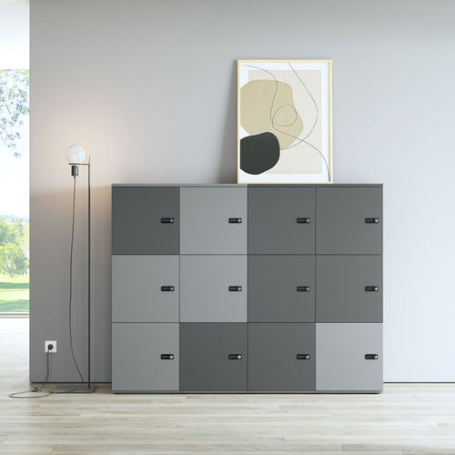 Armadietto spogliatoio in metallo - FAMO - in legno / a combinazione / contract