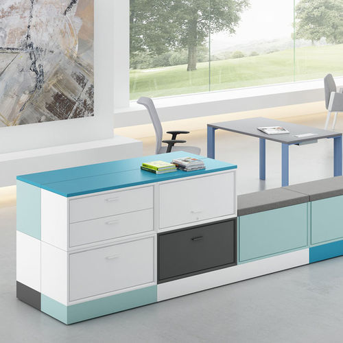 Credenza alta GBOX FAMO ad angolo / moderna / in legno