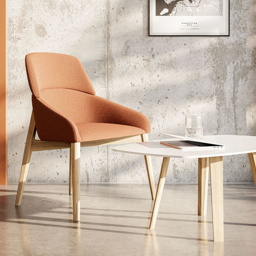 Poltrona contemporanea - OTTO - FAMO - in tessuto / in legno / in metallo