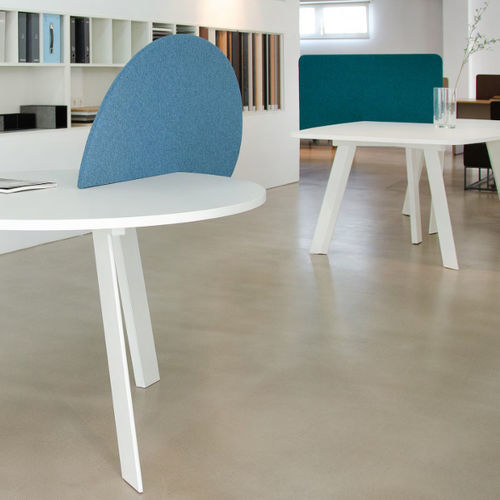 Divisorio per ufficio su scrivania - BASICS - FAMO - in tessuto / grigio / blu