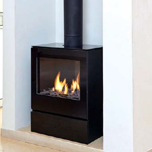 Stufa a gas - CLASSIC MODERN - Ortal USA - contemporanea / in metallo / nera