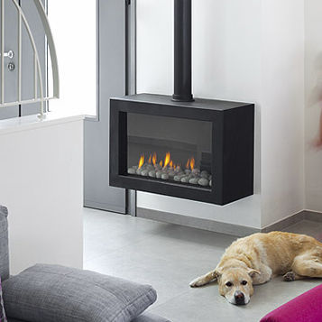 Stufa a gas - STANDALONE 75 - Ortal USA - da parete / contemporanea / in metallo