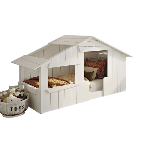 Letto capanna - Cabane Montessori - MATHY BY BOLS - singolo / per bambini / in melaminico