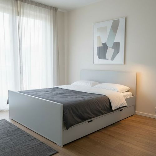 Letto matrimoniale - LUMA P60 - MATHY BY BOLS - contemporaneo / personalizzabile / in MDF
