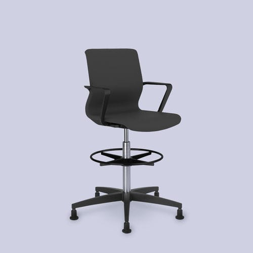 Sgabello da ufficio contemporaneo - DRUMBACK - Viasit GmbH - in acciaio / in ferro / con supporto in metallo