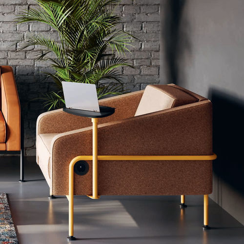 Poltrona contemporanea - COM4LOUNGE - Viasit GmbH - in espanso / in fibra di vetro / in acciaio