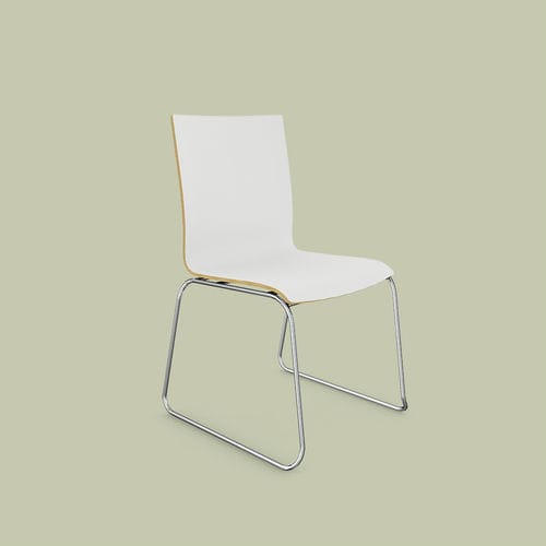 Sedia visitatore contemporanea - TIKA - Viasit GmbH - da interno / in acciaio / in faggio