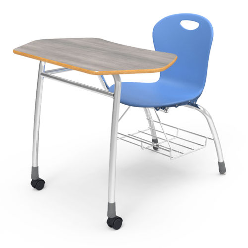Sedia contemporanea - ZUMA SERIES AGILE COMBO UNIT  - Virco - da interno / in polipropilene / con supporto in acciaio