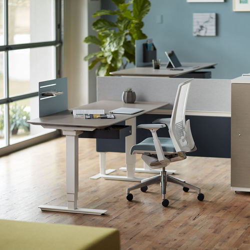Divisorio per ufficio su scrivania - COMPOSE CONNECTIONS - Haworth - in tessuto / in vetro / in laminato